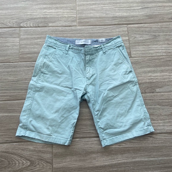 PD&C Shorts P D C Seafoam Green Light Blue Mens Flat Front Shorts